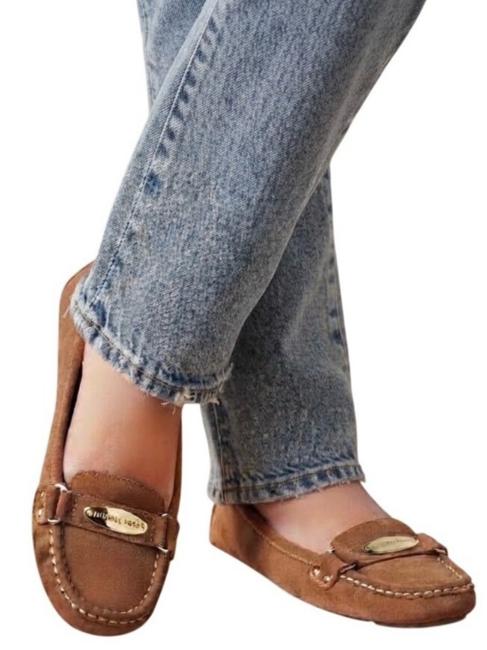 Michael Kors Womens Loafers Brown Suede Flats Size 10 Fall Chic Preppy Old Money